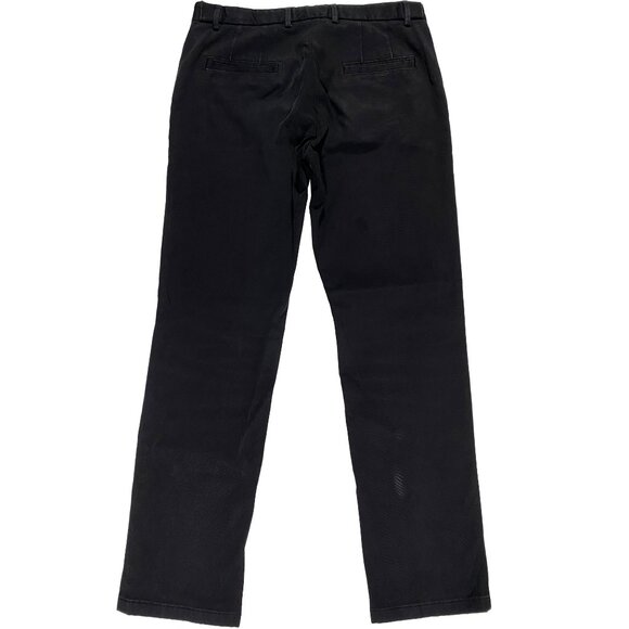 Versace Straight Leg Mid Rise Black Cotton Twill Chino Pants men's size 32x30.5 - Picture 2 of 12